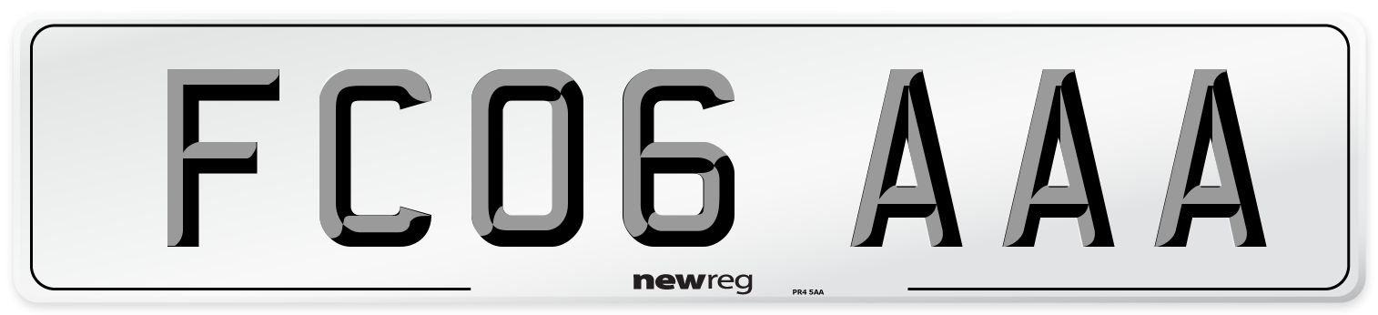 FC06 AAA Number Plate from New Reg